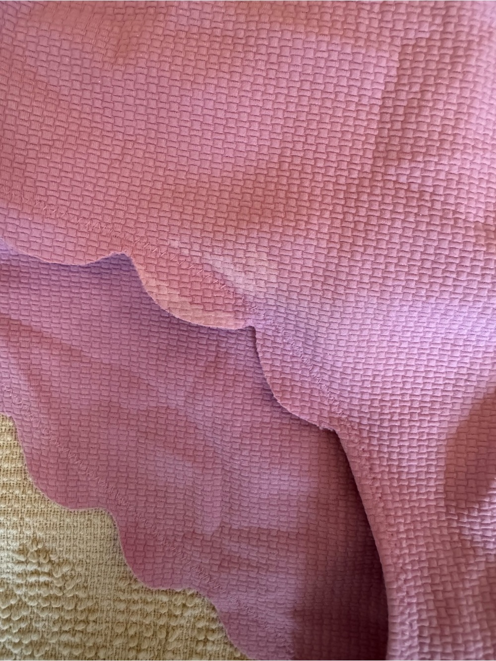 Marysia Lace-Up Bikini Top (medium) & Pink Scalloped High-Waist Bottoms (large - Picture 6 of 6